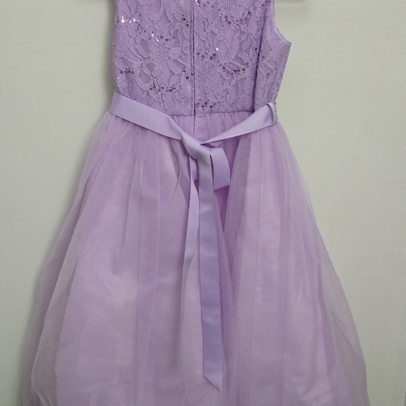 Beautiful Long Purple Cinderella Dress ,Size 12 - Picture 2 of 3